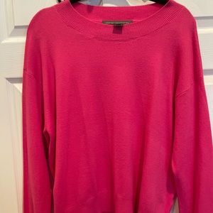 French Connection Hot Pink Crew Neck Sweater